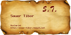 Sauer Tibor névjegykártya