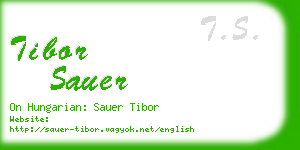 tibor sauer business card